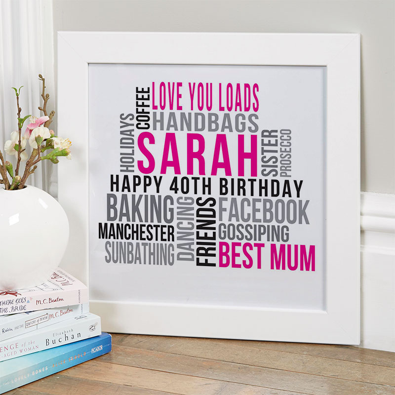 Details about   Birthday Gifts For Her Personalised Word Art Initial Friend Any Letter H Gift 
