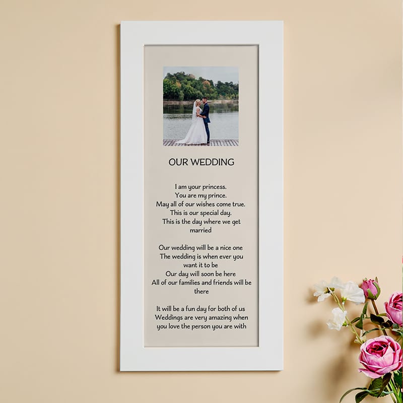 1st 2n 3rd..... Personalised  PHOTO poem OUR WEDDING ANNIVERSARY GIFT 