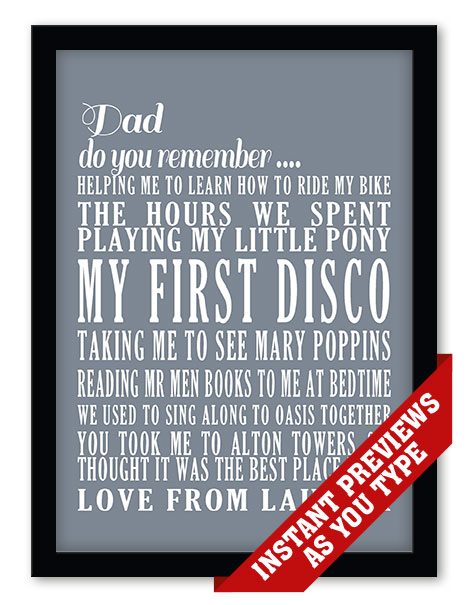 personalized father s day word art print chatterbox walls