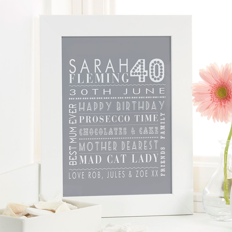Personalised Engraved Slate Plaque BIRTHDAY GIFT 18th 21st 30th 40th 50th 60th 