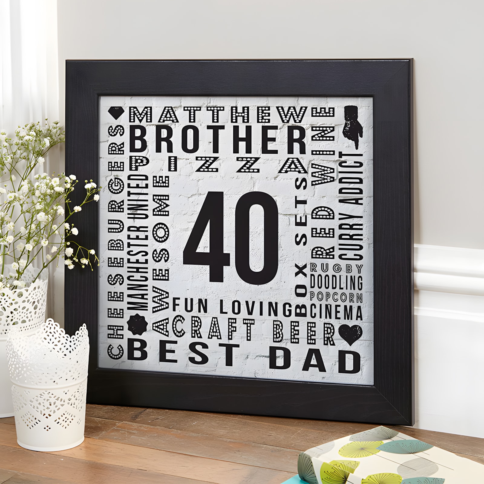 Personalised Print Details about   40th Birthday Gift Custom Print Birthday Gift Idea 