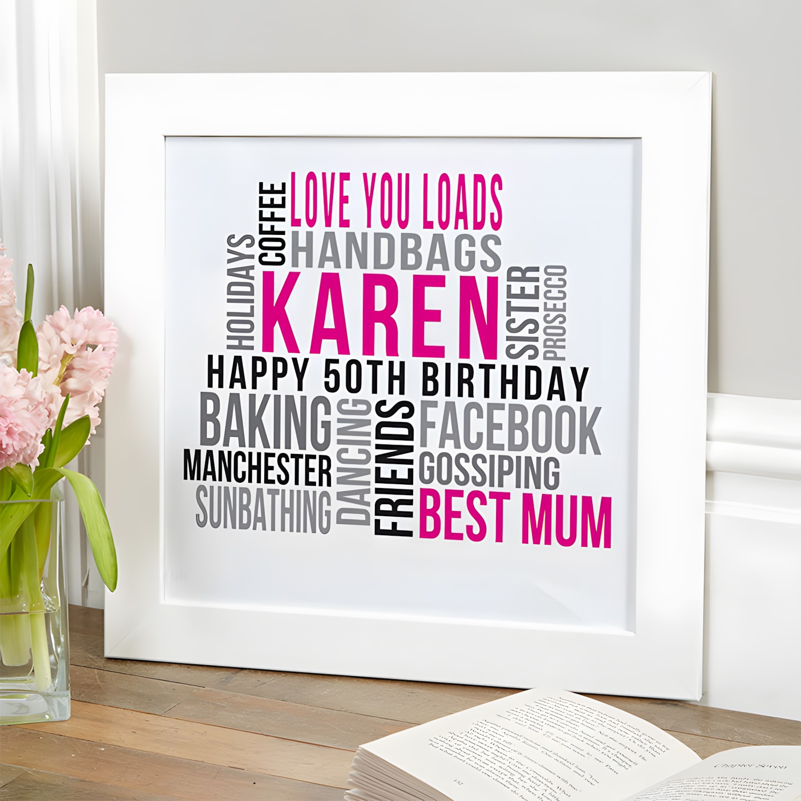 Personalized 50th Birthday Gifts For Her Chatterbox Walls
