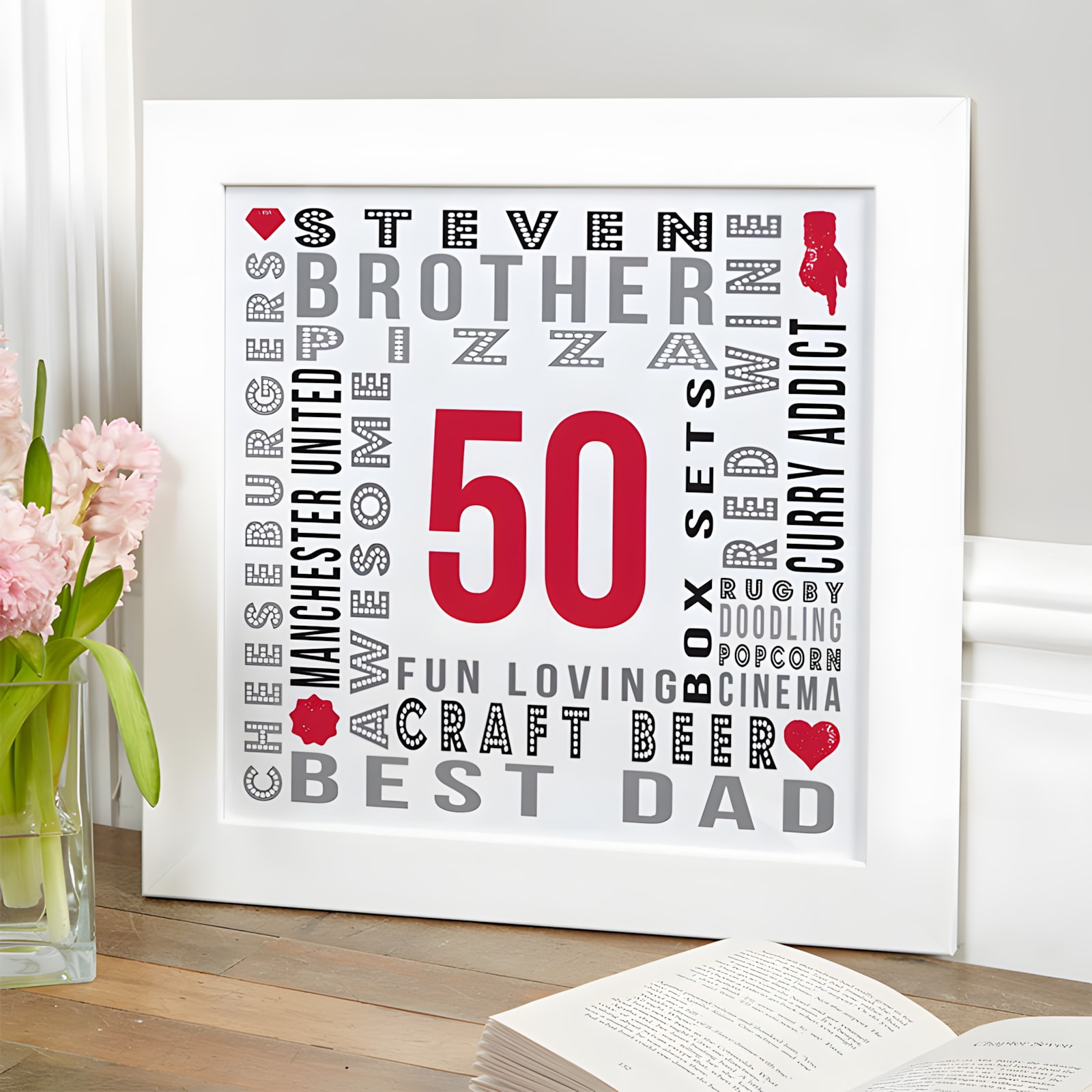 Buy DE100 Engraved Novelty 50th Birthday Gifts for Mum Dad Sister Brother  Wooden Diamond Plaque Online in India - Etsy