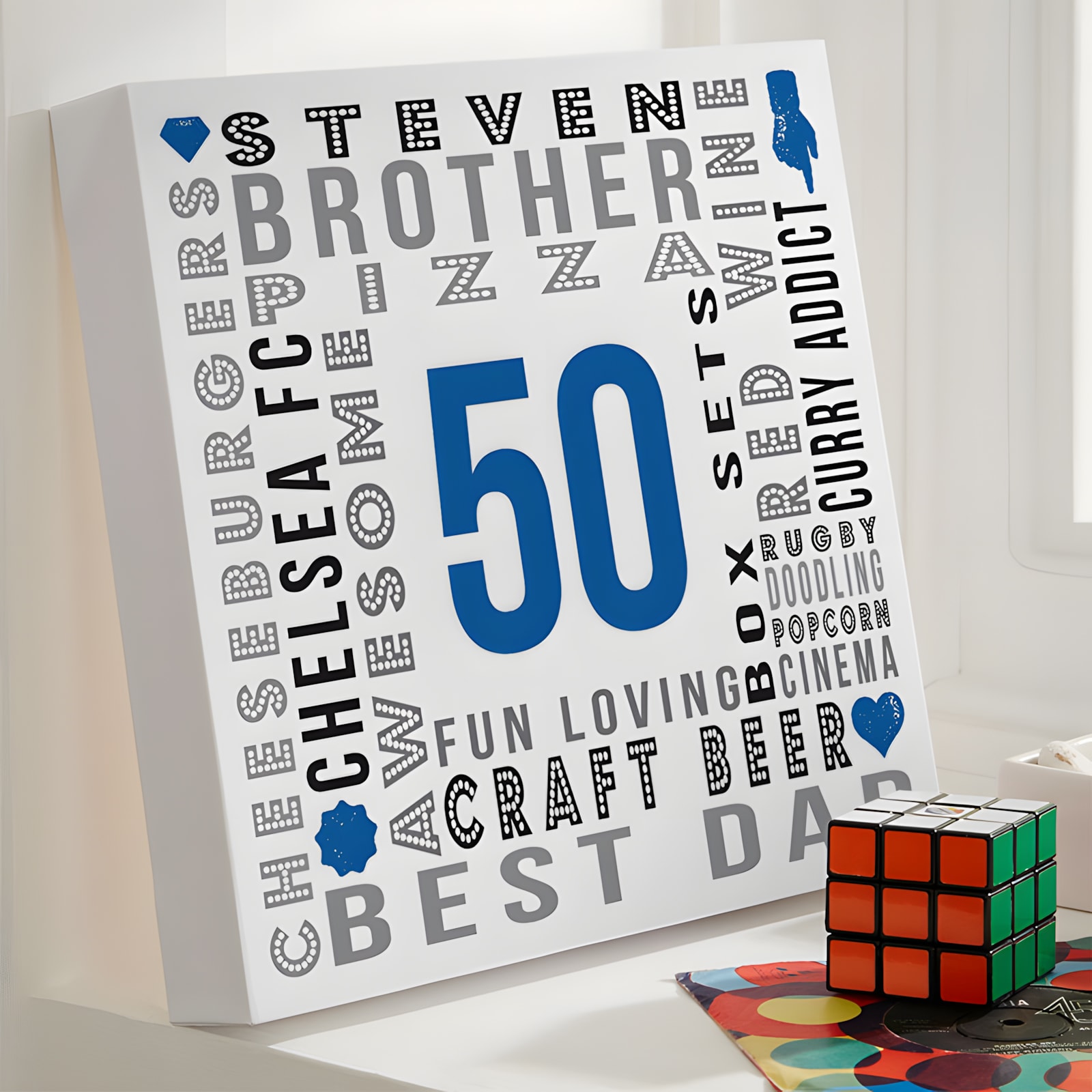 Personalised 50th Birthday Gifts for Her Photo Frame 