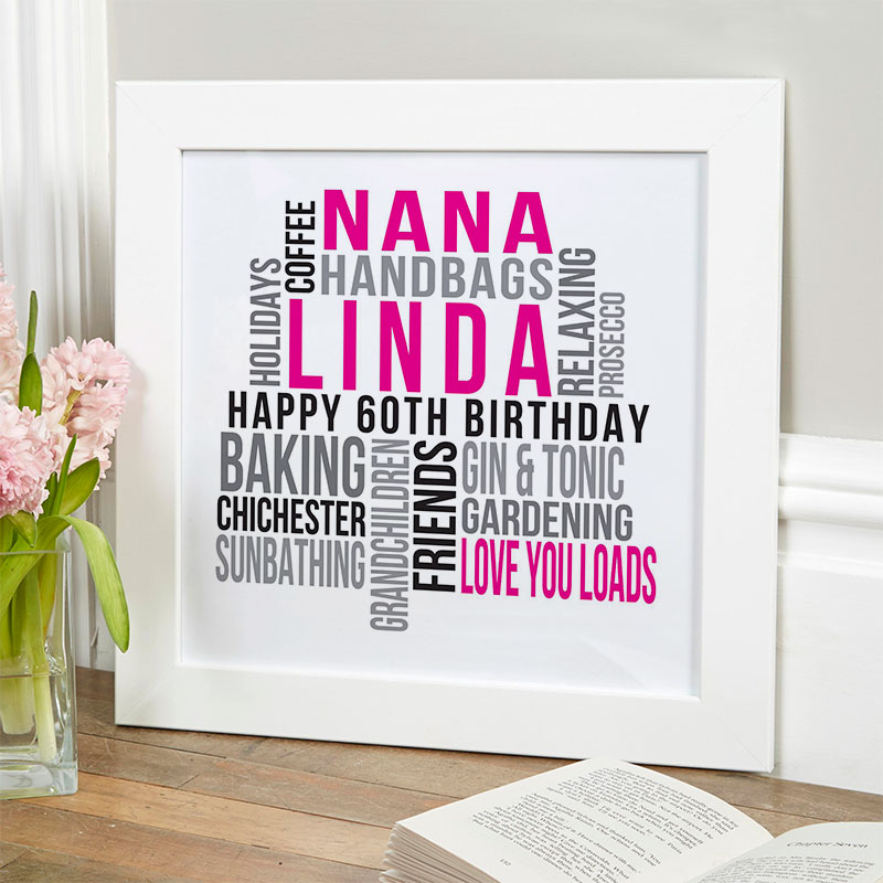 Personalized 60th  Birthday  Gifts For Her  Chatterbox Walls