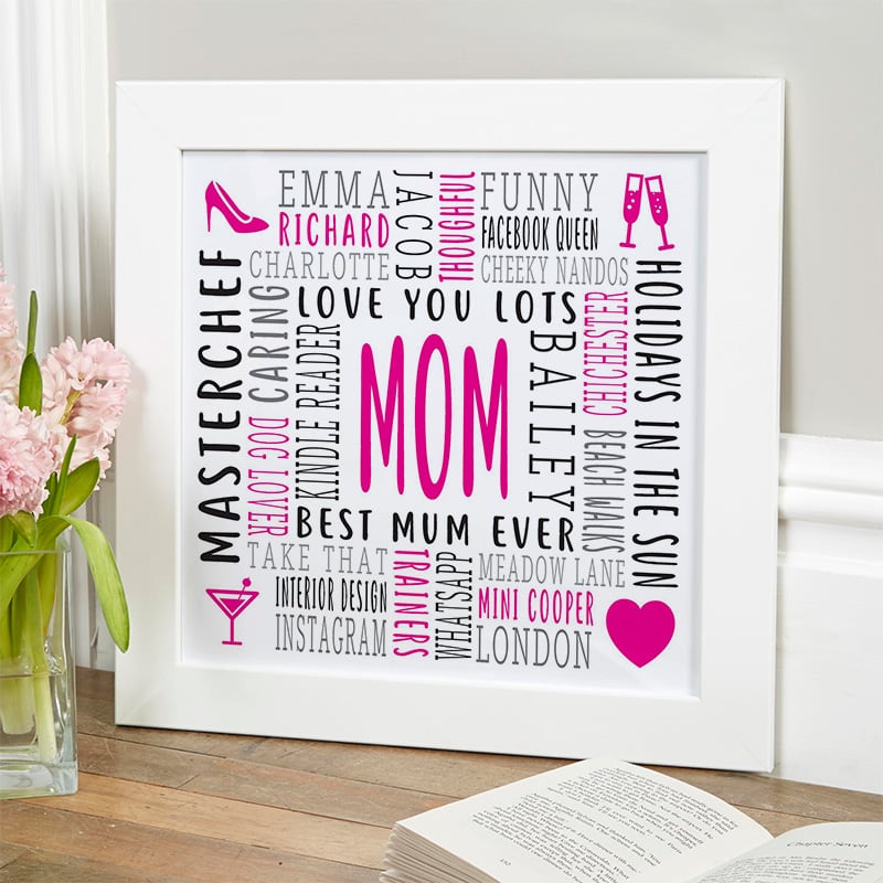 gift ideas for mothers day custom word art print