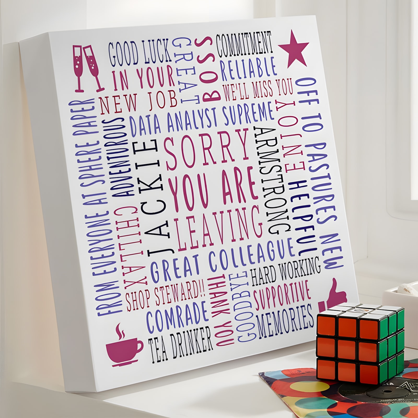 Personalized Going Away Gift Coworker Friend Canvas, Best Work Friends  Gift, Colleague Farewell Gift - Best Personalized Gifts For Everyone