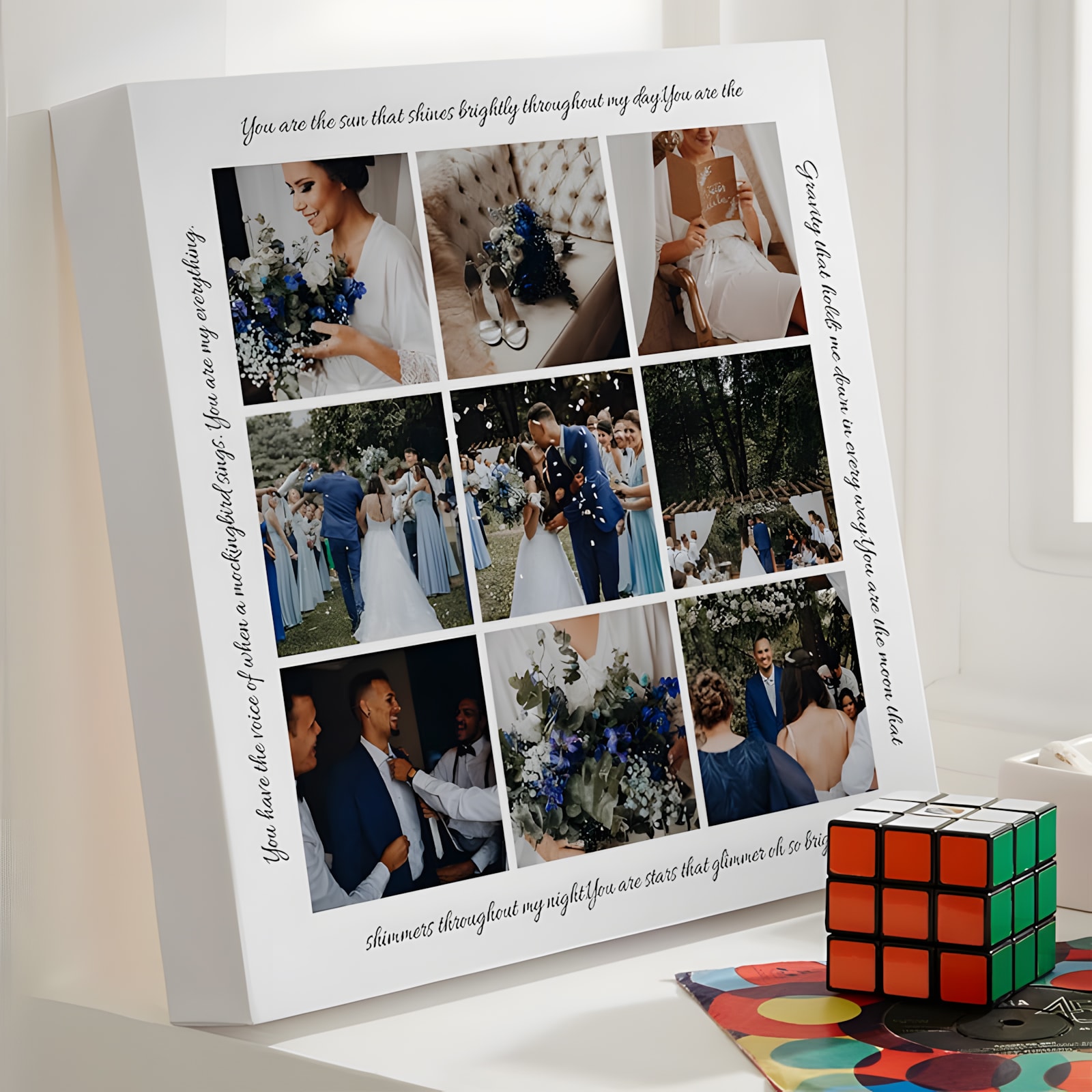 photo canvas with text