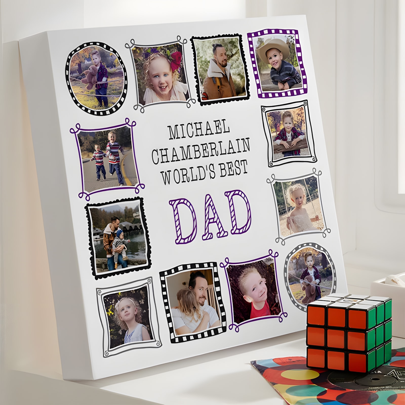photo upload canvas gift for dad