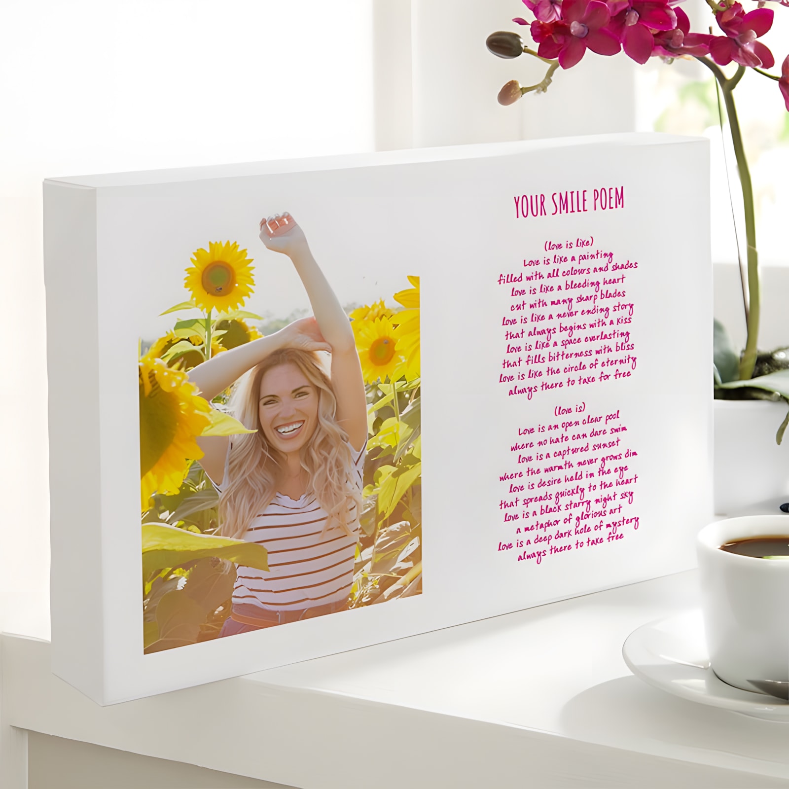 custom poem on canvas with photo