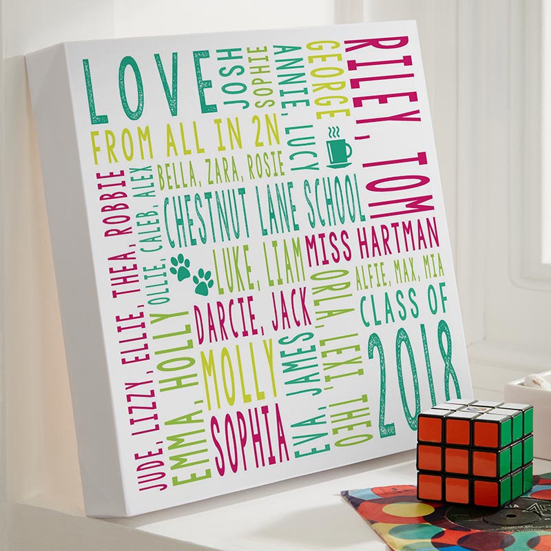 word art picture personalised gift present keepsake 2022 teacher BIRTH BIRTHDAY