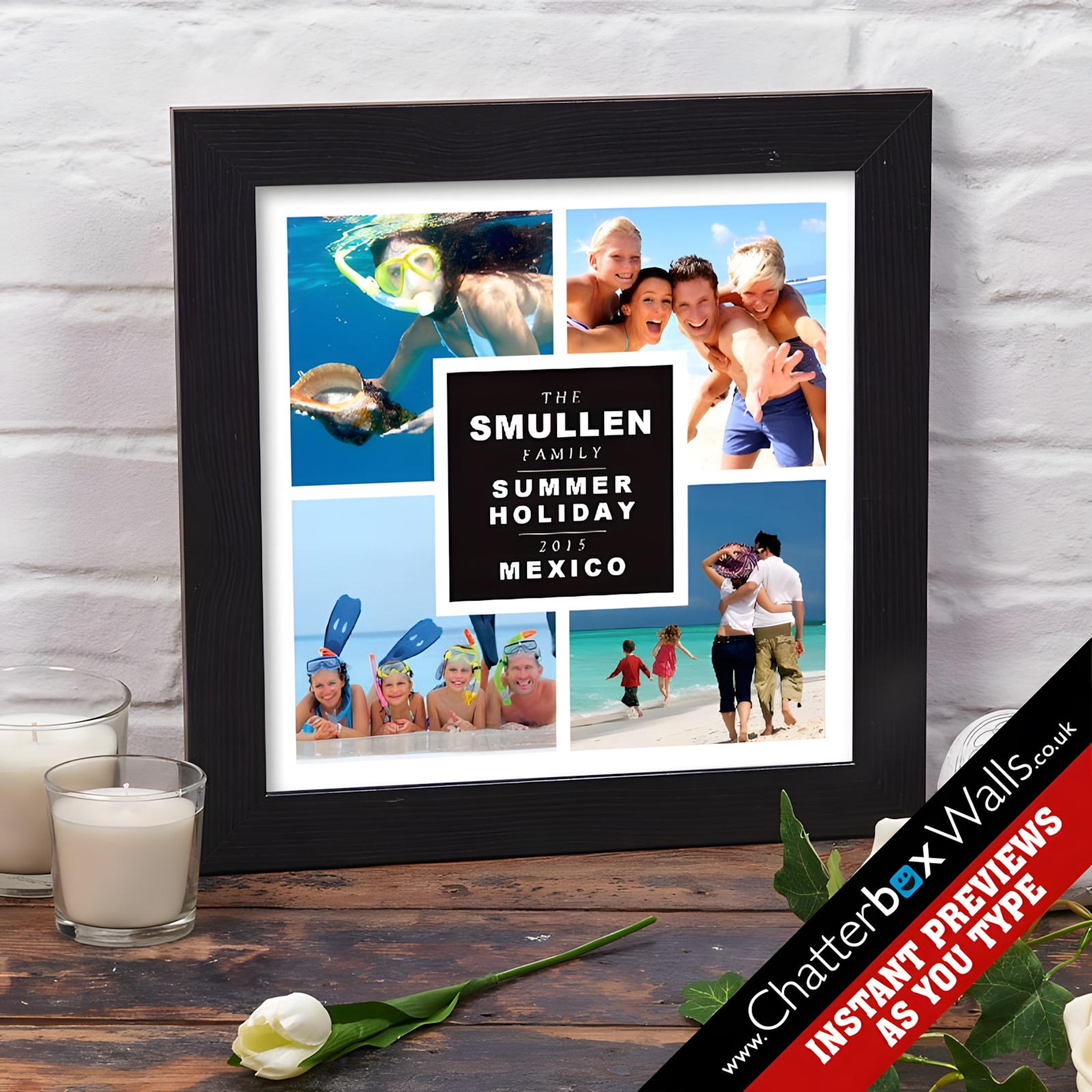 personalized family photo wall art picture