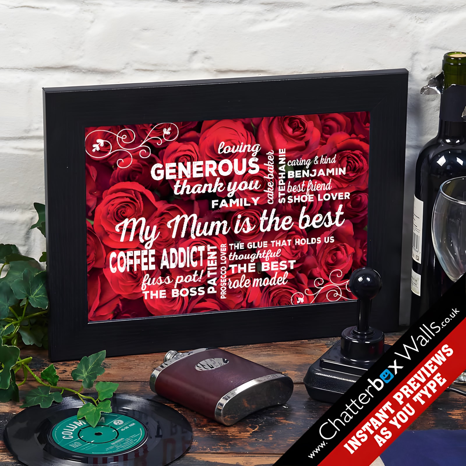 personalized mothering sunday framed print gift