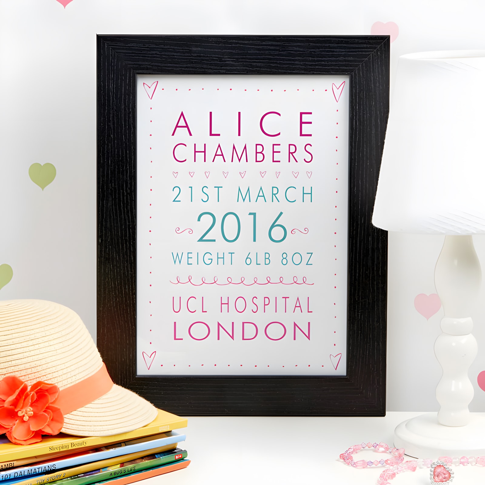 custom new baby name print gift