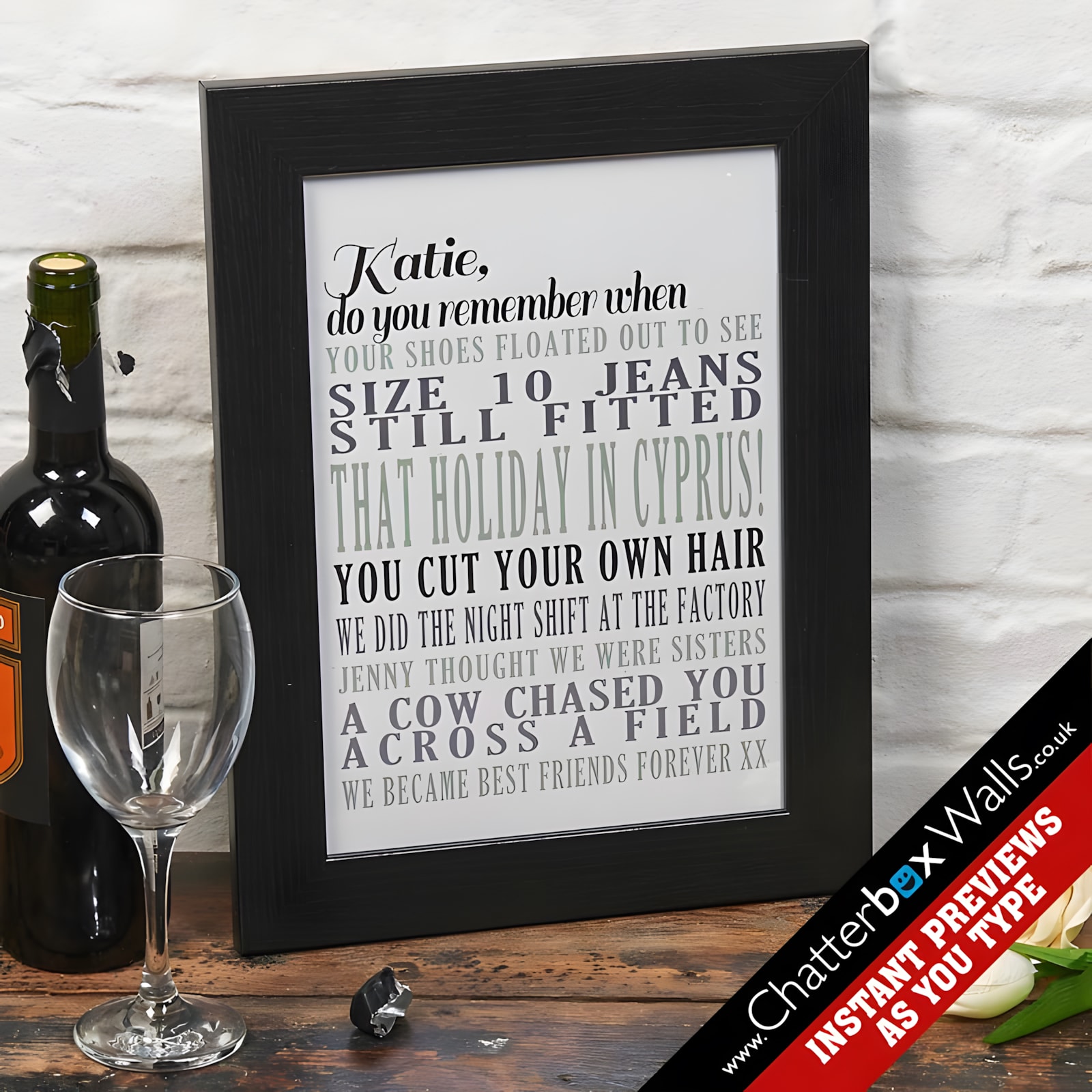 Personalized Best Friend Wine Glasses - Best Friend Wine Lover