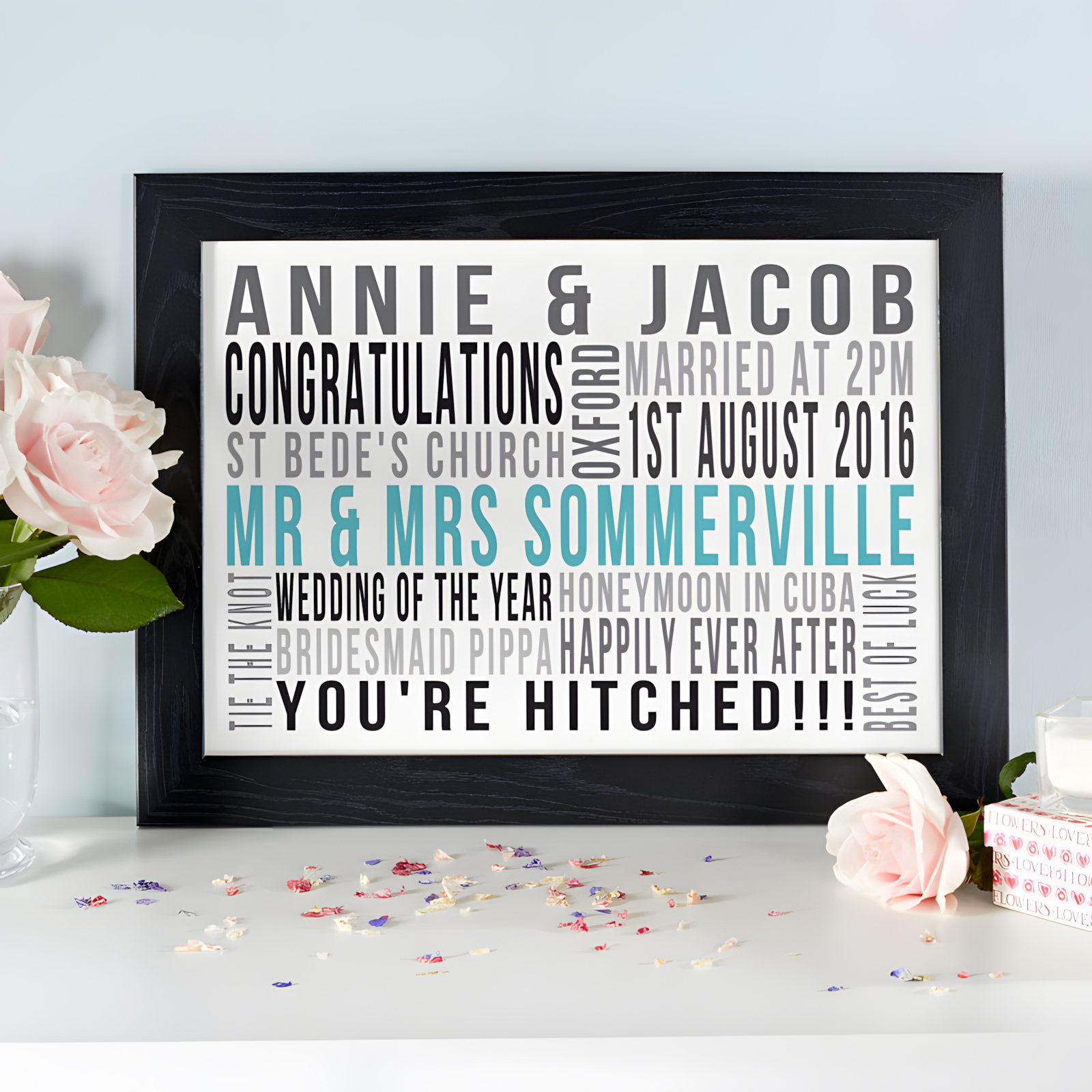 unique present words art canvas
