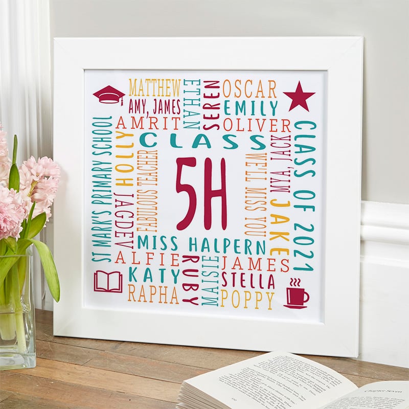 teacher gift personalized word picture